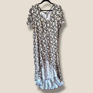 wild fable Black and White Floral Maxi Dress